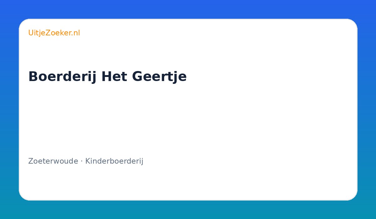 Boerderij Het Geertje