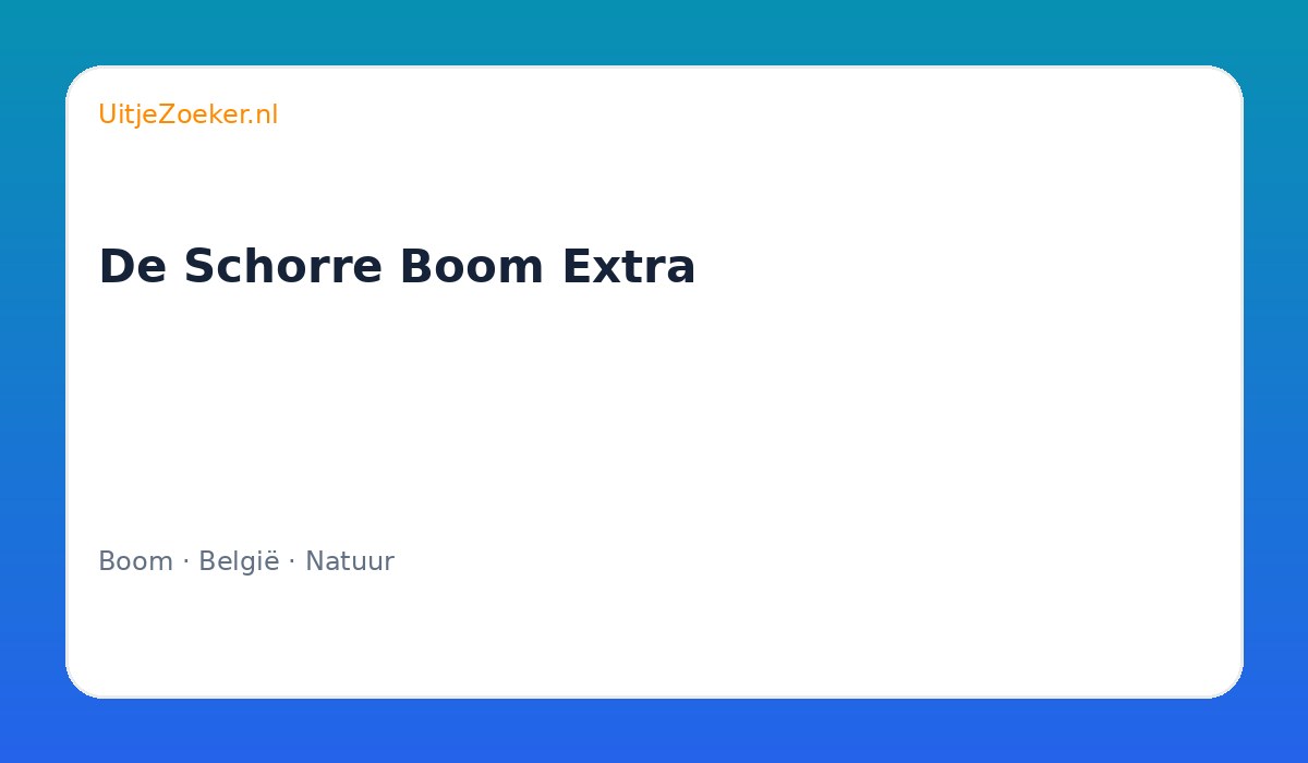 De Schorre Boom Extra