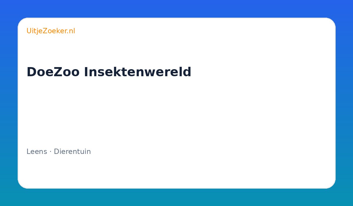DoeZoo Insektenwereld