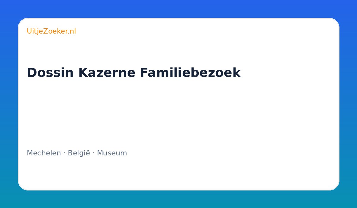 Dossin Kazerne Familiebezoek