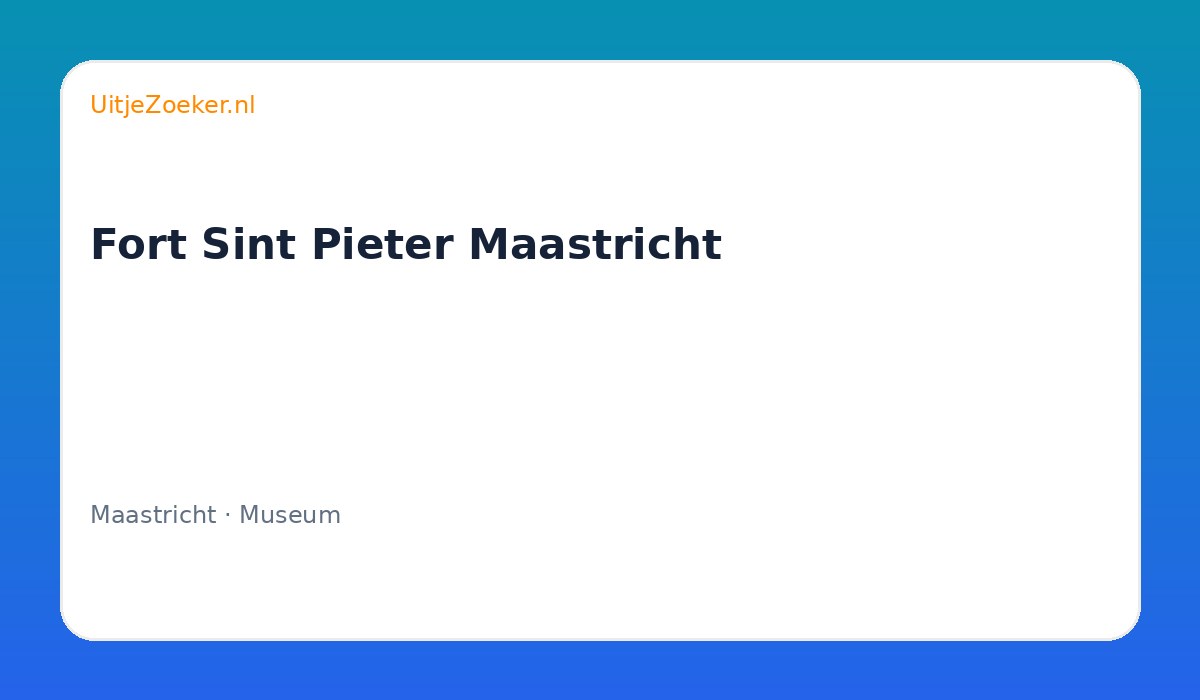 Fort Sint Pieter Maastricht