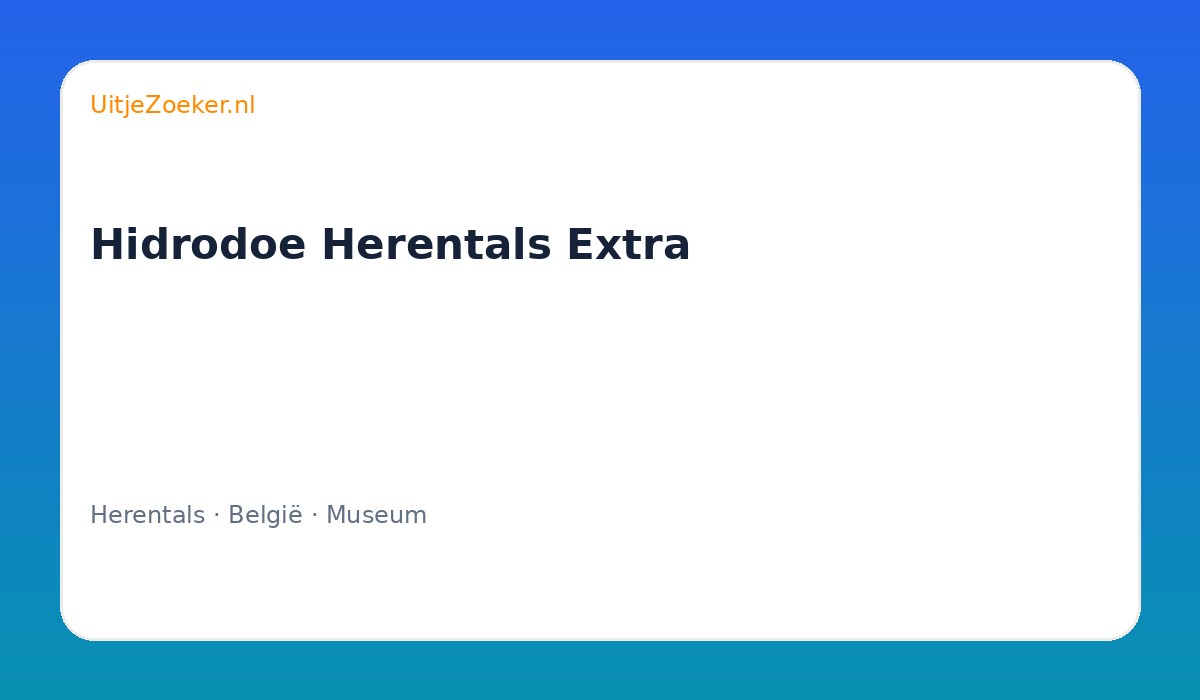 Hidrodoe Herentals Extra