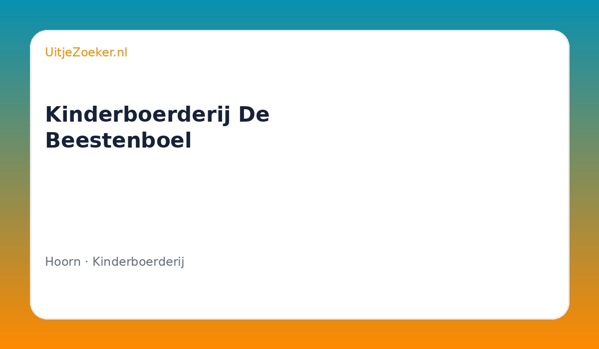 Kinderboerderij De Beestenboel