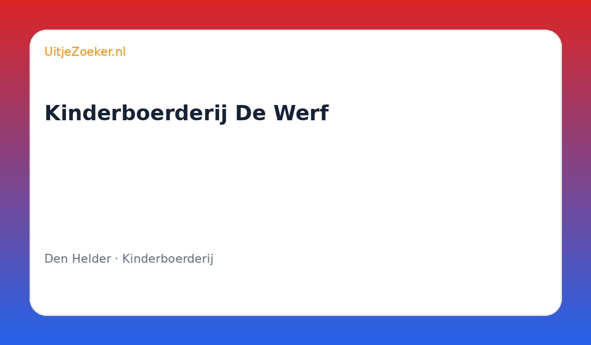 Kinderboerderij De Werf