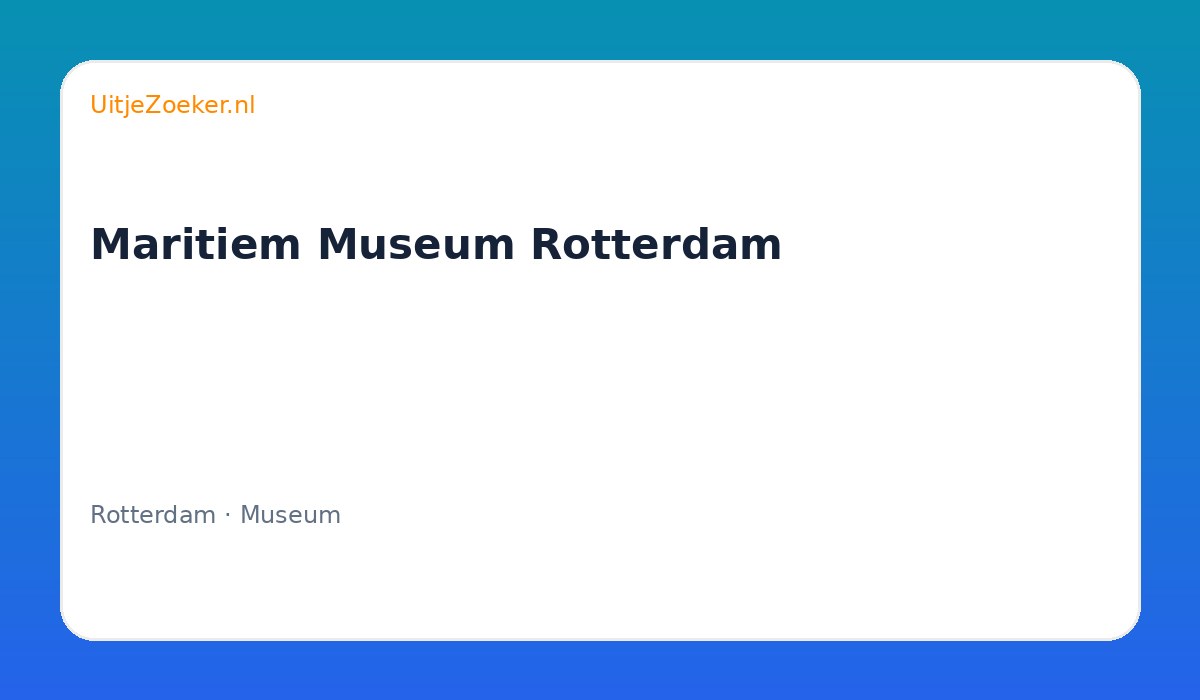 Maritiem Museum Rotterdam