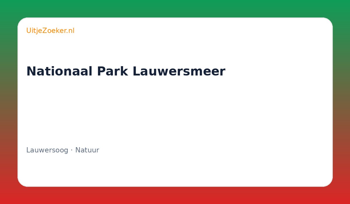Nationaal Park Lauwersmeer