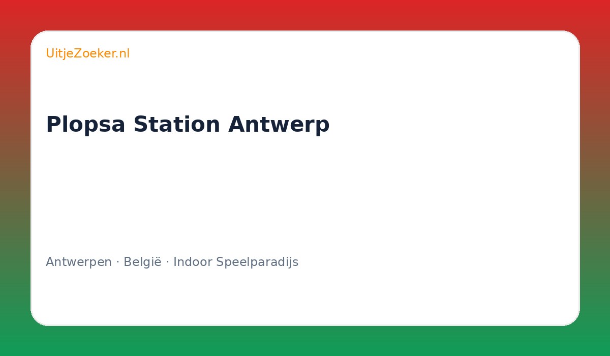 Plopsa Station Antwerp