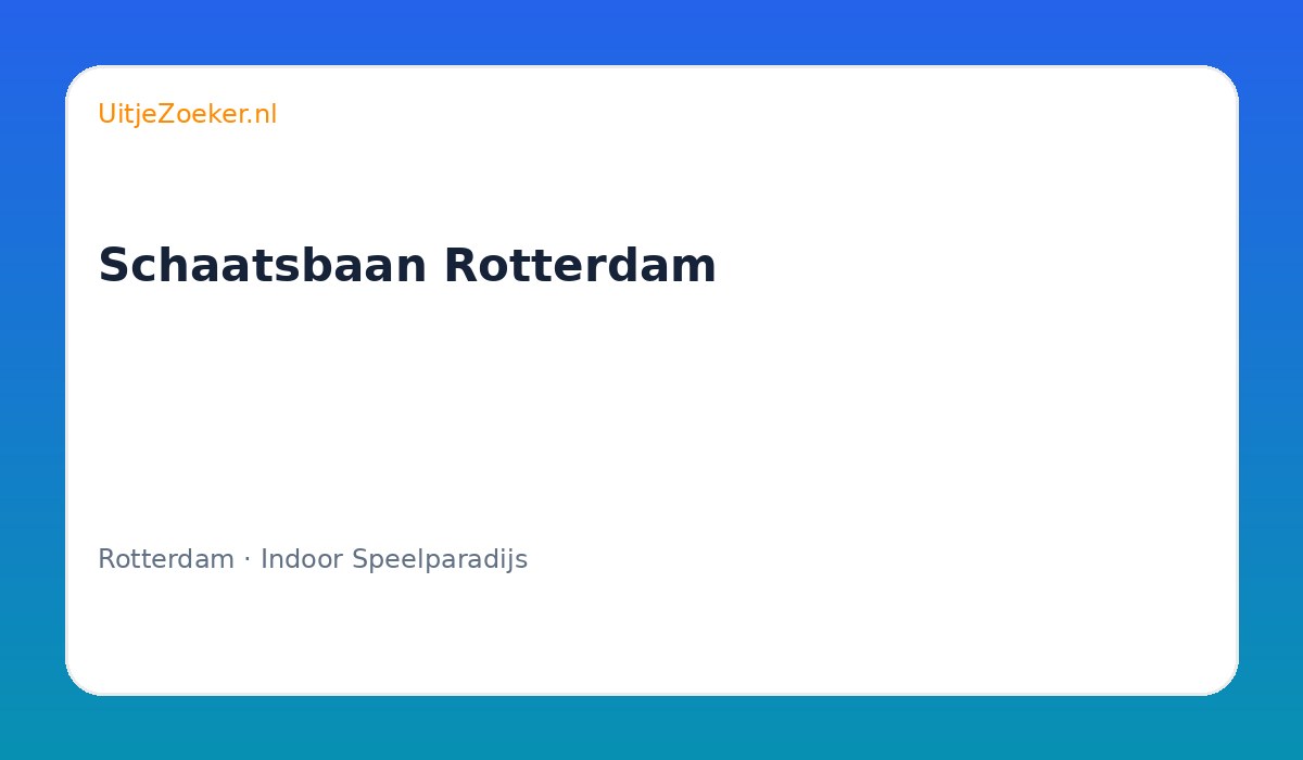 Schaatsbaan Rotterdam