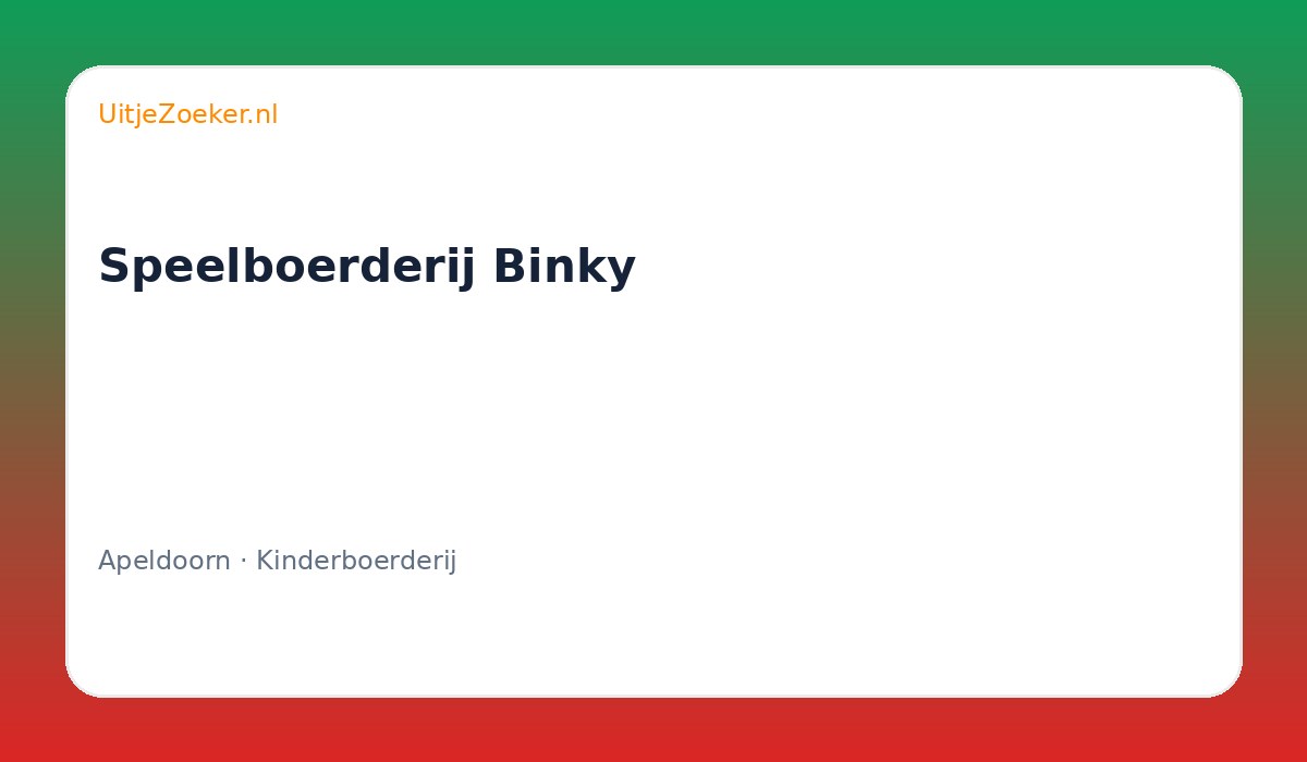 Speelboerderij Binky