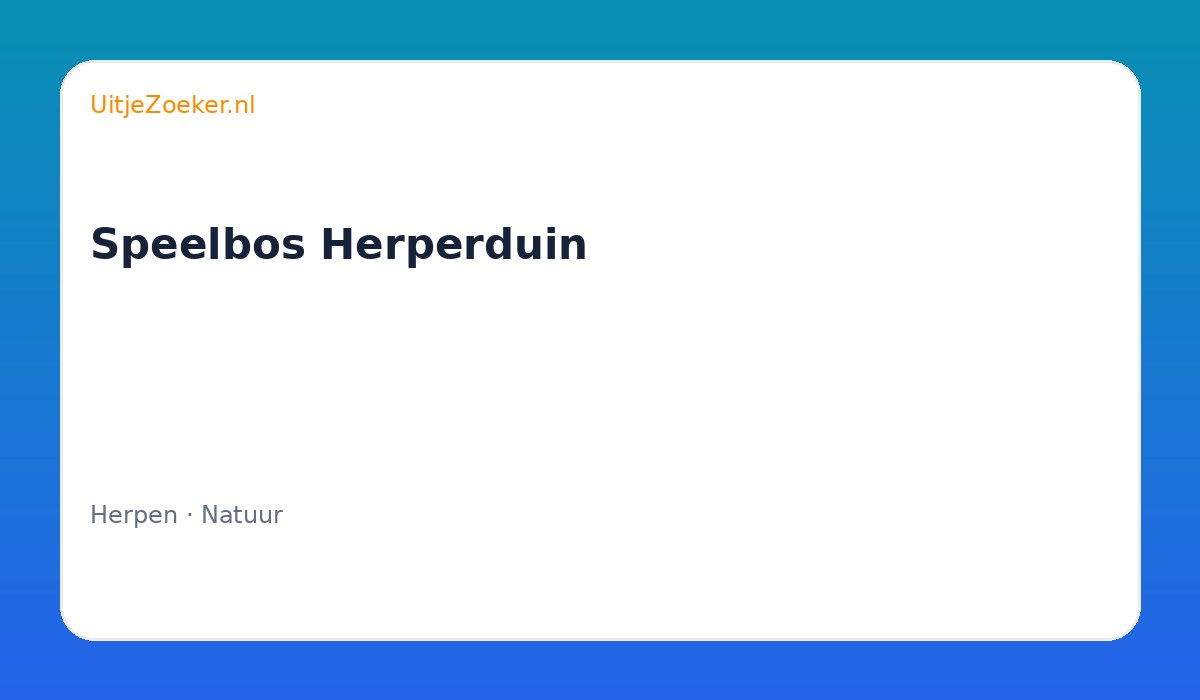 Speelbos Herperduin