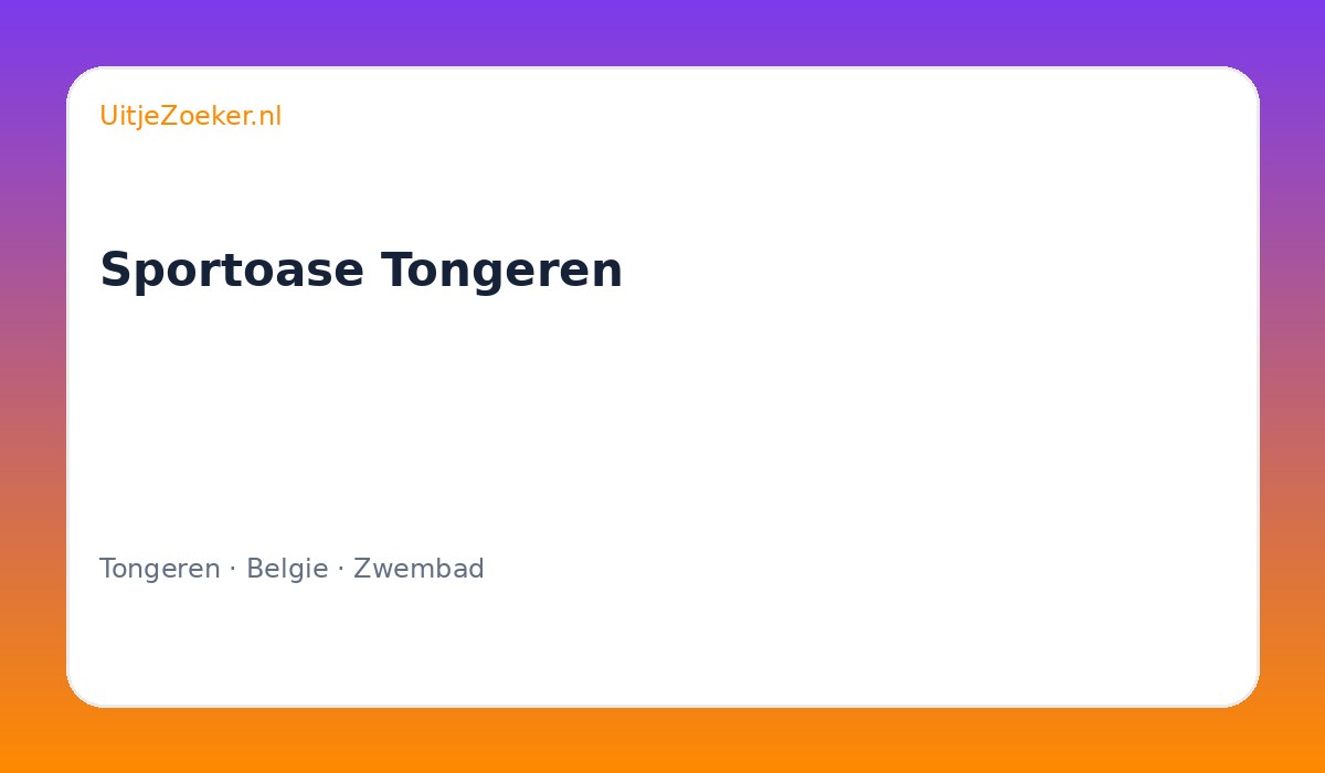 Sportoase Tongeren
