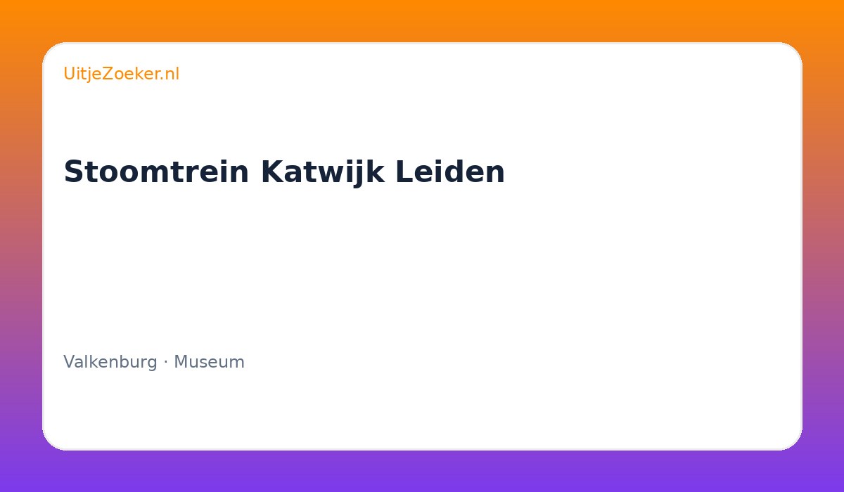 Stoomtrein Katwijk Leiden