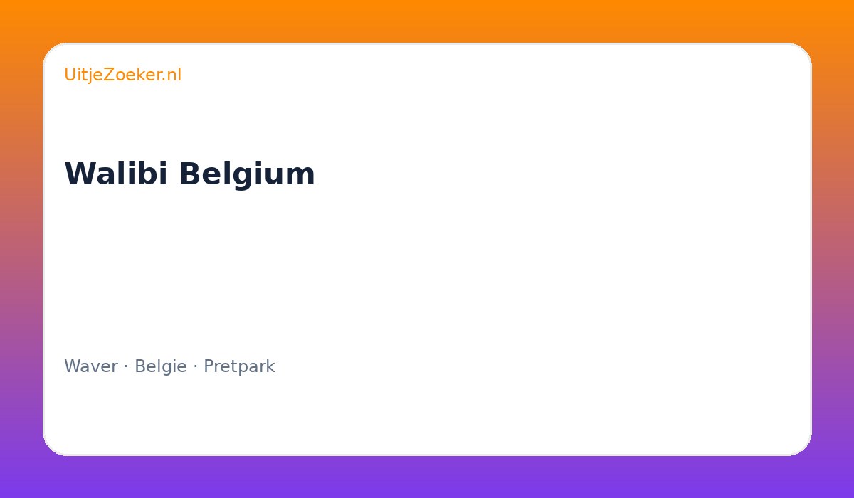 Walibi Belgium