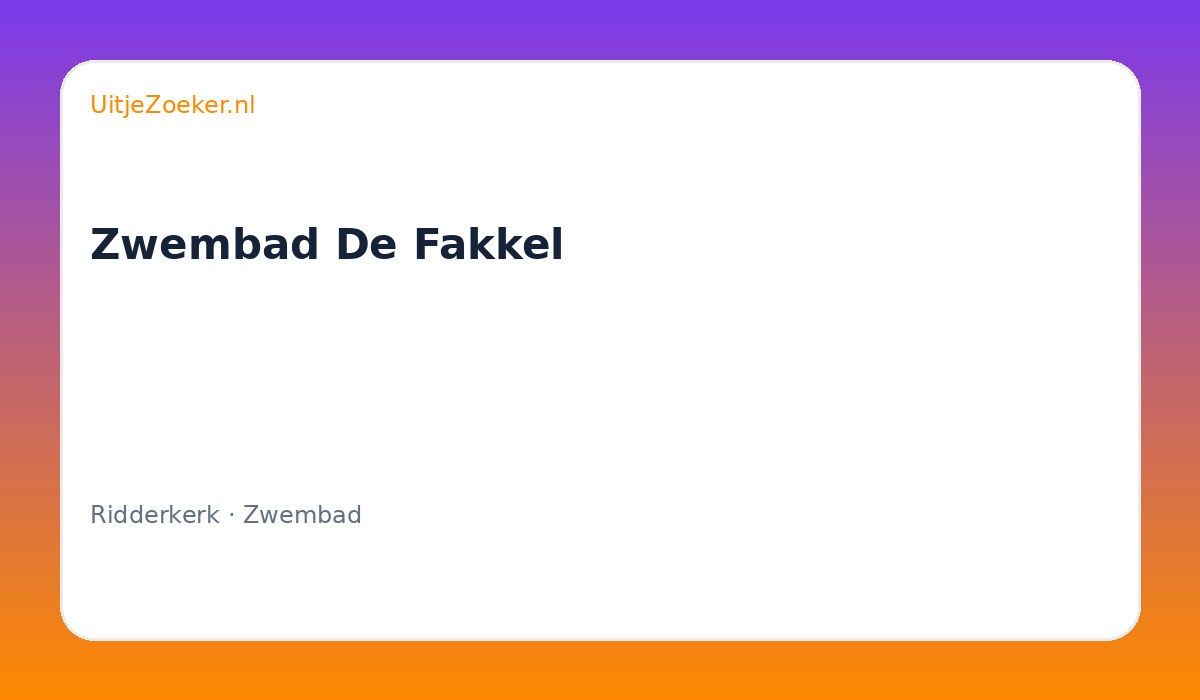 Zwembad De Fakkel